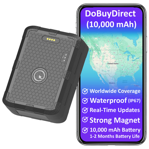 10,000 mAh + 1 Year Plan (No Monthly Fee) - Magnetic Waterproof GPS Tracker | 1 to 2 Months Battery Life