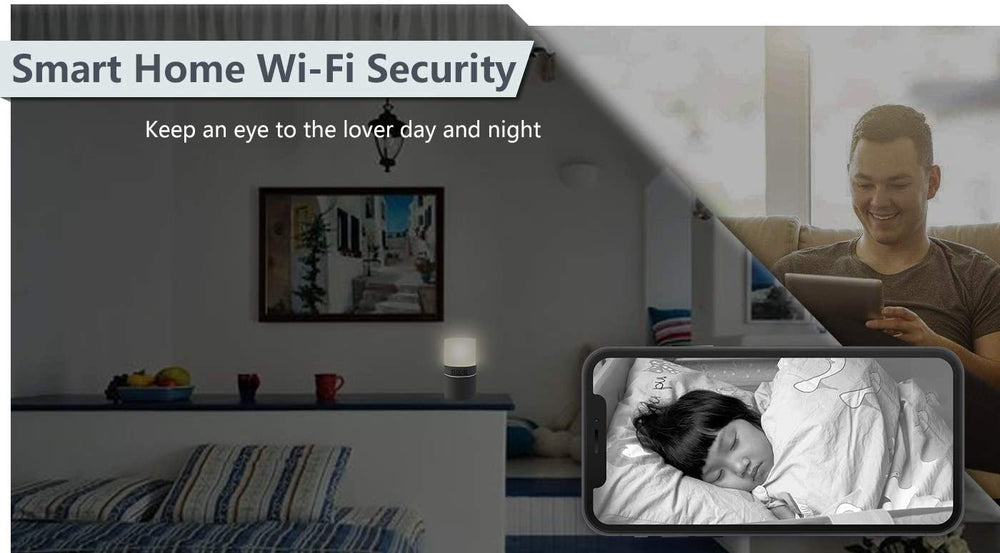 Wi-Fi Multi Color Lamp Hidden Nanny Camera IR Night Vision Motion Activated