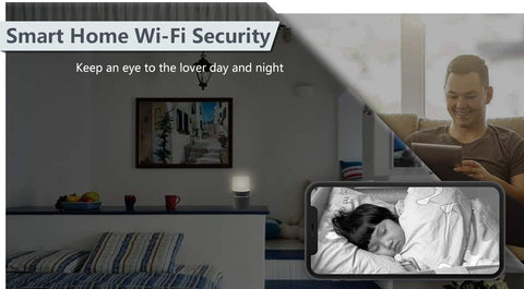 Wi-Fi Multi Color Lamp Hidden Nanny Camera IR Night Vision Motion Activated