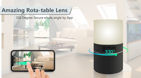 Wi-Fi Multi Color Lamp Hidden Nanny Camera IR Night Vision Motion Activated