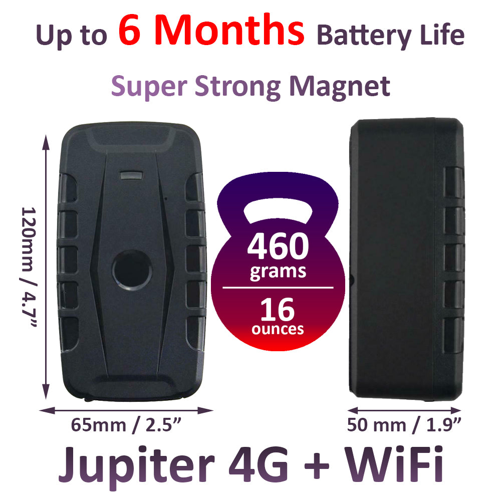 Jupiter x 10 + 1 Year Plan (No Monthly Fee) - Magnetic GPS Tracker | Up to 6 Months Battery Life