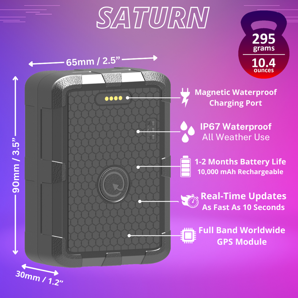 10,000 mAh x 5 + 1 Year Plan (No Monthly Fee) - Magnetic GPS Tracker | Up to 2 Months Battery Life