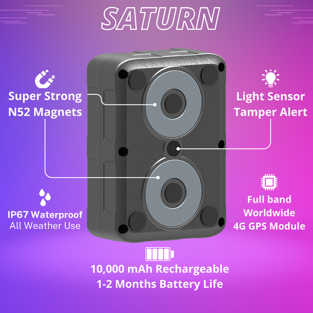 10,000 mAh x 5 + 1 Year Plan (No Monthly Fee) - Magnetic GPS Tracker | Up to 2 Months Battery Life