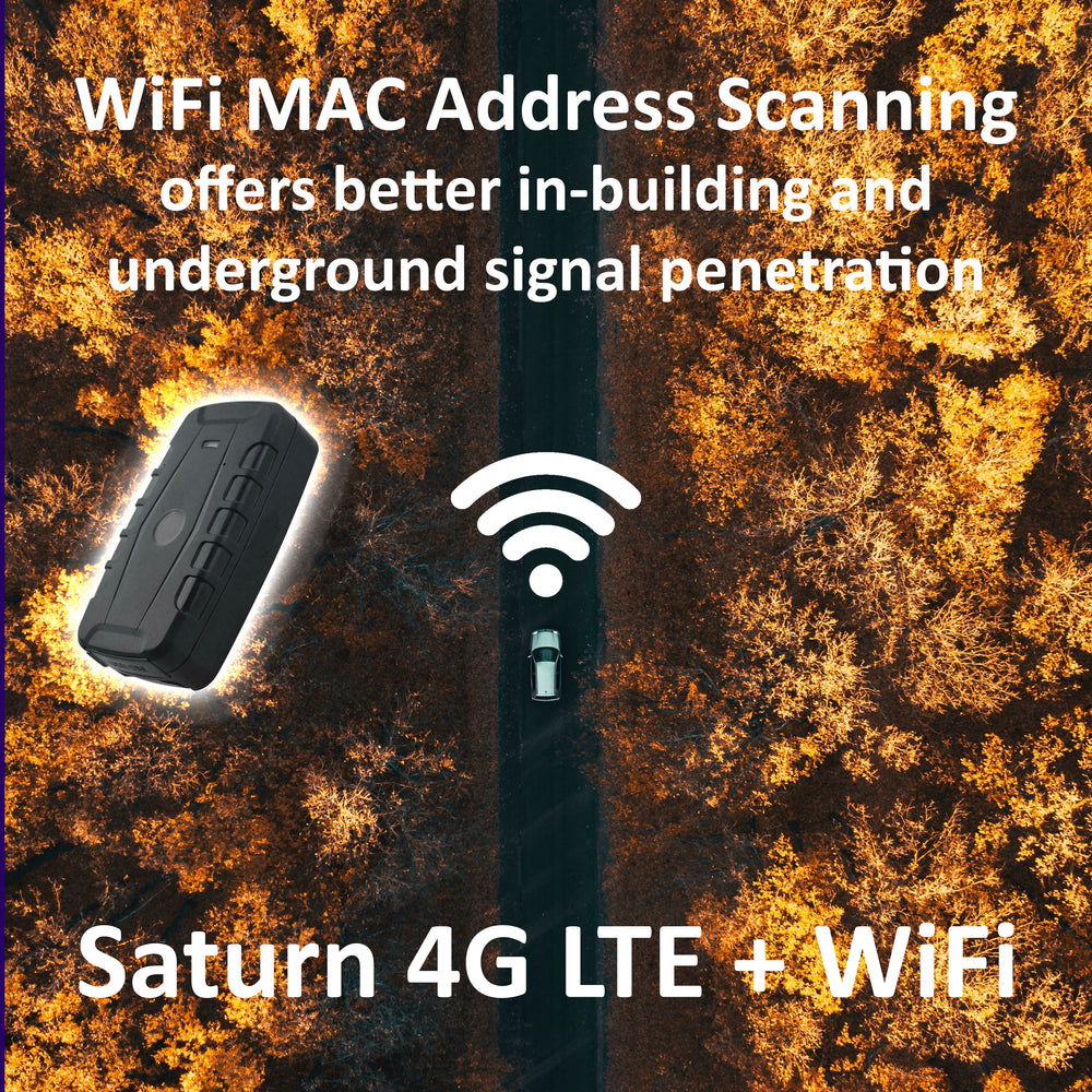 Saturn + 1 Year Plan (No Monthly Fee) - Magnetic GPS Tracker | Up to 2 Months Battery Life