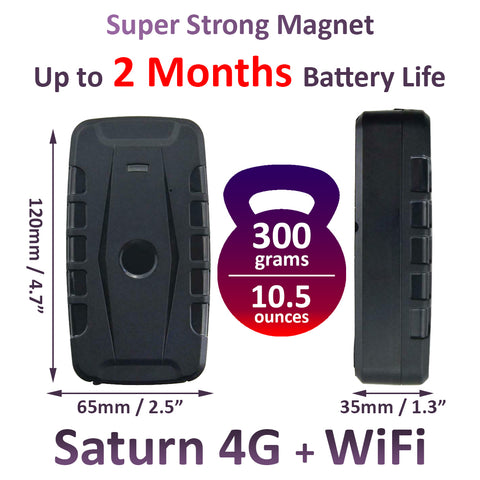 Saturn x 5 + 1 Year Plan (No Monthly Fee) - Magnetic GPS Tracker | Up to 2 Months Battery Life