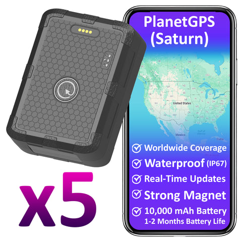 10,000 mAh x 5 + 1 Year Plan (No Monthly Fee) - Magnetic GPS Tracker | Up to 2 Months Battery Life