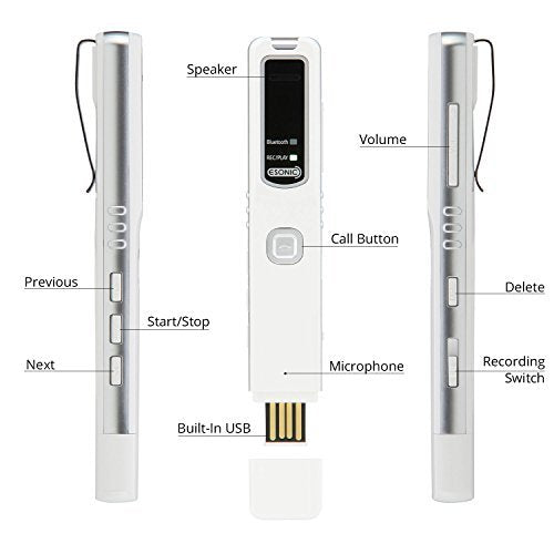 Bluetooth Cell Phone & Audio Call Recorder / Android & iPhone