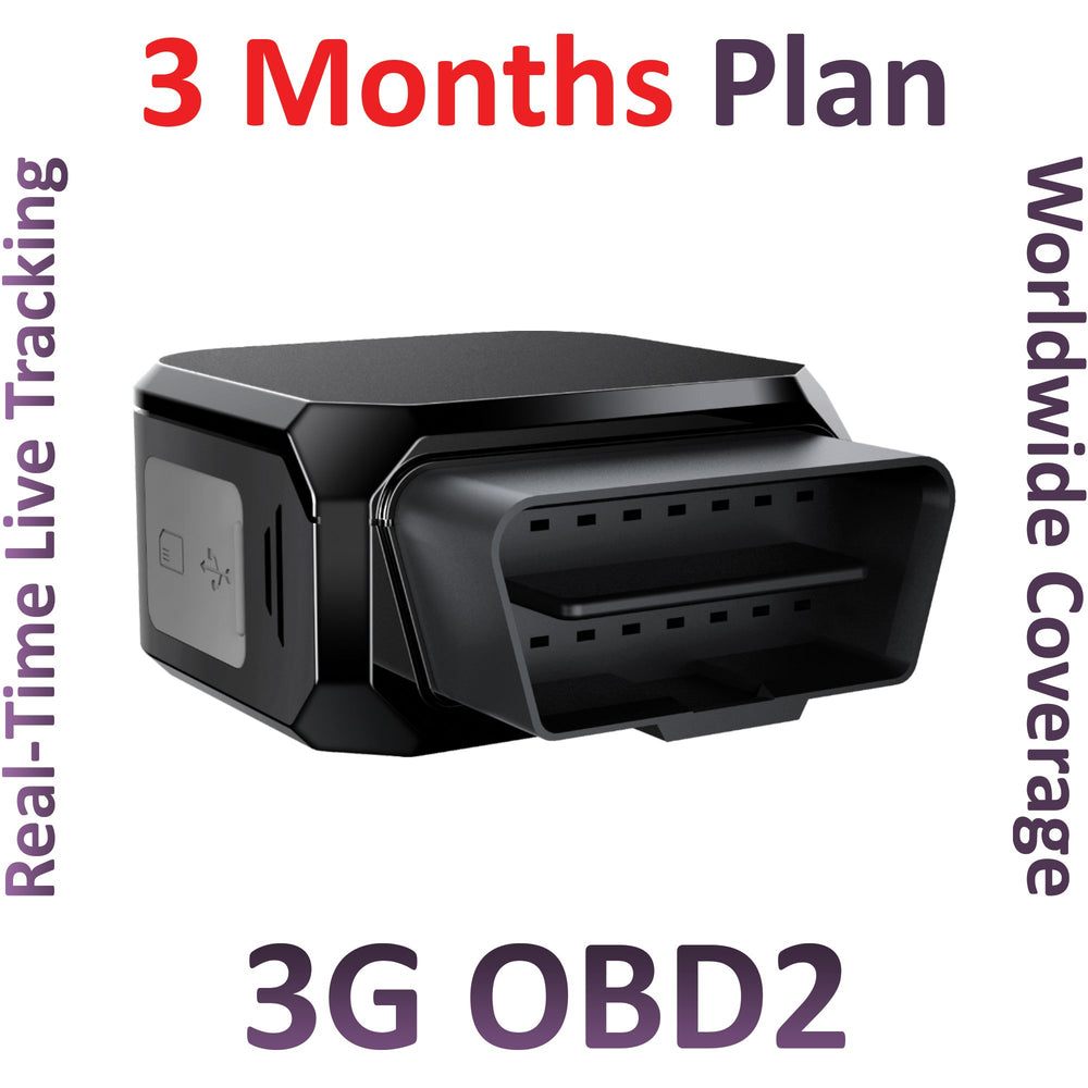 Plug-N-Play 3G OBD2 Real-Time GPS Tracker + 3 Months Worldwide Plan