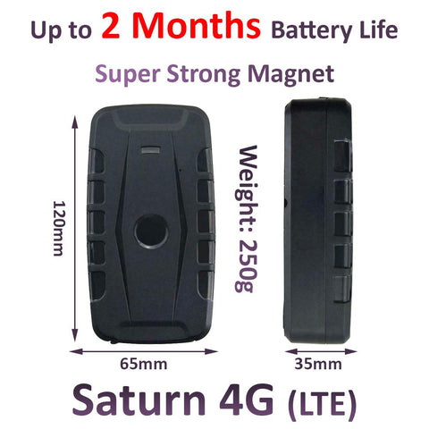 Saturn 4G (LTE) x 10 + 6 Month Plan - Magnetic GPS Tracker | Up to 2 Months Battery Life